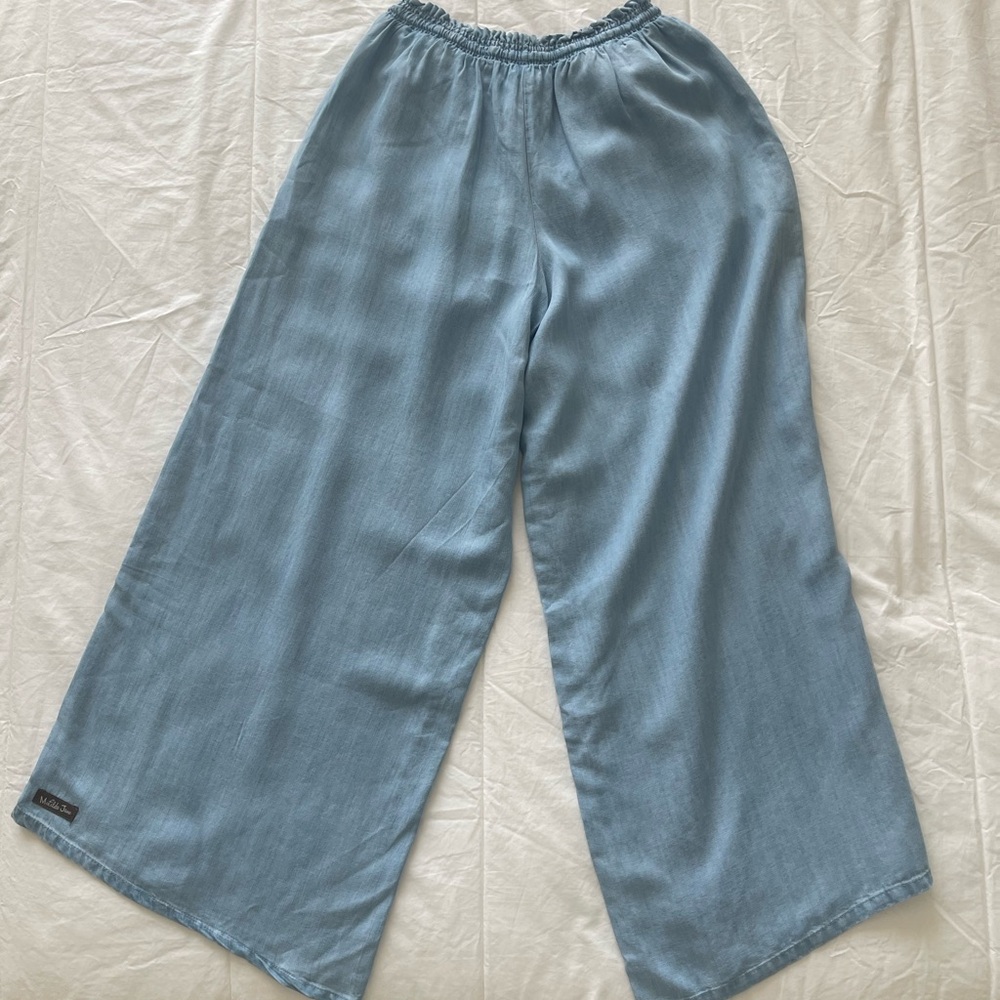 NWT Matilda Jane Over & Over Cropped Chambray Drawstring Wide Leg Pants Size S - Picture 7 of 10